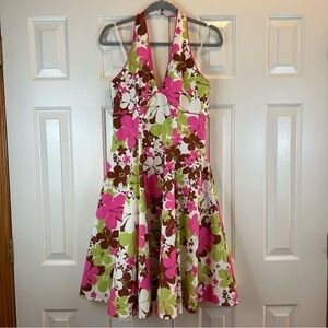 Y2K Eliza J Floral Halter Dress